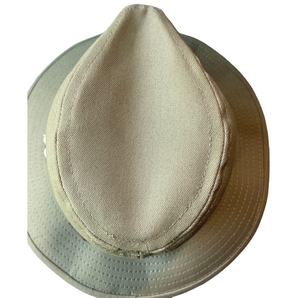 Vintage Original Panama Jack Canvas Safari Hat Mens Large Khaki Vented Fedora - Picture 3 of 12